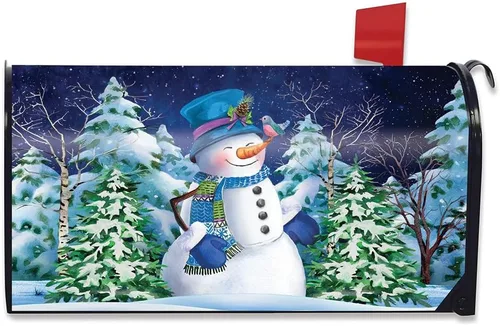 Briarwood Lane - Funda para buzón de tamaño estándar - Celebración de nevadas invernales para cubierta de buzón de invierno