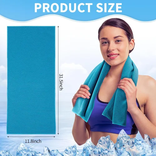 Miniatura 2 de Honoson Toalla de enfriamiento a granel – Toallas frescas para cuello y cara, microfibra transpirable y deportiva para gimnasio, yoga, viajes