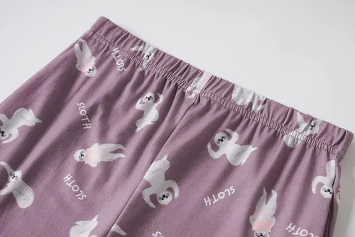 Miniatura 5 de Vopmocld Conjunto de pijama de gatos lindos para niñas grandes, 2 piezas, ropa de dormir de algodón para invierno