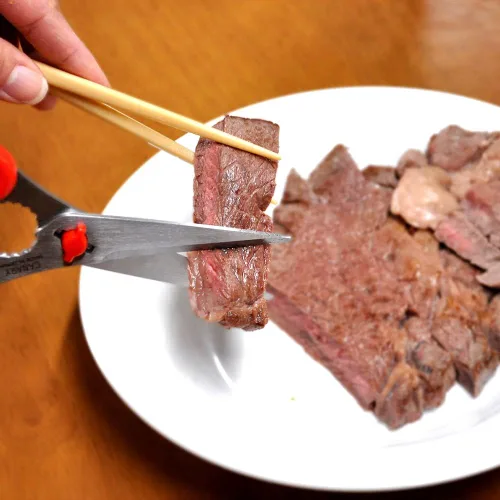 Miniatura 4 de CANARY Tijeras japonesas para alimentos de 17,3 cm, ligeras, fabricadas en JAPÓN, aptas para lavavajillas, hoja desmontable, tijeras de cocina