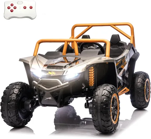 Miniatura 9 de 2026 XXXL 24V 4WD 2 plazas UTV todoterreno 4x4 a batería eléctrico de juguete con control remoto para niños y niñas, UTV 4 ruedas con música, Azul