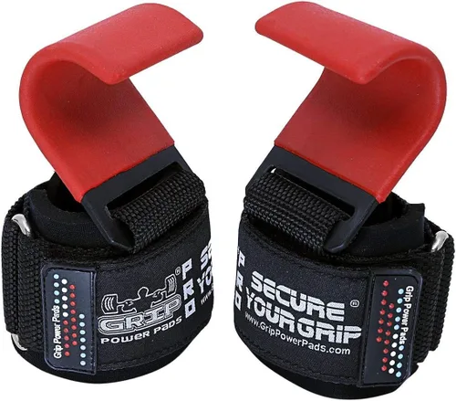 Miniatura 13 de Ganchos de acero para levantamiento de pesas de alta resistencia, juego de 2 guantes de entrenamiento acolchados de alta calidad