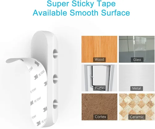 Miniatura 5 de INCHOR - Clips para cables, organizador de cables para escritorio, clips de cable de carga, organizador de cables para mesita de noche, organizador