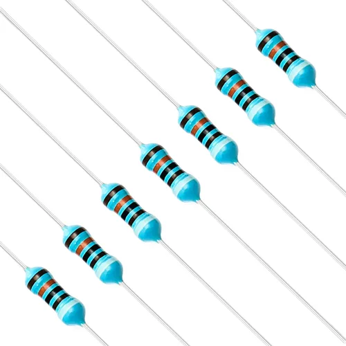 Miniatura 115 de Chanzon 100pcs 1/4W (0.25W) 62 Ohmios Resistencia fija de película metálica Ohmios 0.01 ±1% Tolerancia 62R MF Resistencias de orificio pasante