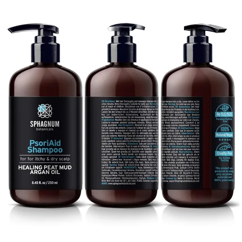 Miniatura 5 de Sphagnum Botanicals Juego de champú y acondicionador para la psoriasis, terapia de barro de turba para cuero cabelludo rojo y con picazón con aceite
