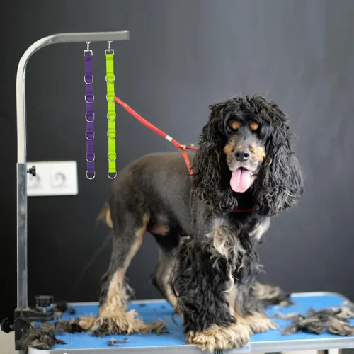 Miniatura 5 de PEUTIER 2 extensores de aseo para perros, de nailon de liberación rápida, correas ajustables para la mesa de aseo de perros, correas de mesa