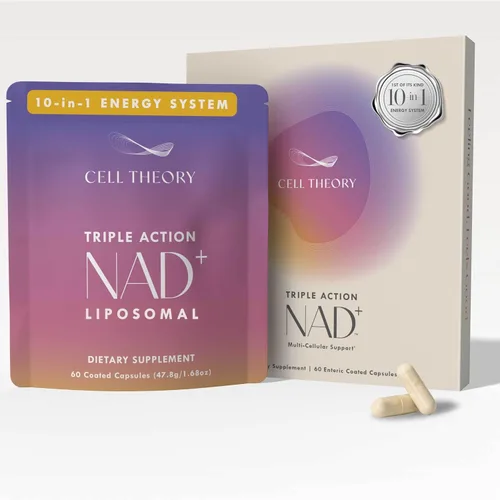 Suplemento NAD+ - Fórmula liposomal de triple acción NAD+ y NADH para energía celular, apoyo mitocondrial y longevidad, desarrollada por el Dr.