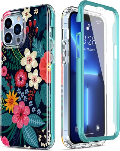 Miniatura 7 de Esdot Funda protectora para iPhone 13 Mini con protector de pantalla integrado, protección de grado militar con diseños de moda para mujeres