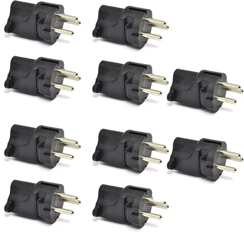 Miniatura 36 de Ceptics Japón, Filipinas NEMA 1-15 Adaptador de Enchufe de Energía para Viaje Acepta NEMA 5-15R - Certificado ETL - Grado Industrial (IG-6)