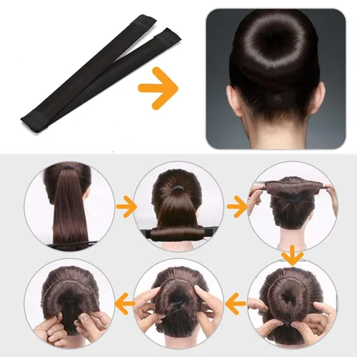 Miniatura 4 de Juego de 31 piezas para hacer moños para el cabello, juego de accesorios de peinado más completo (negro)