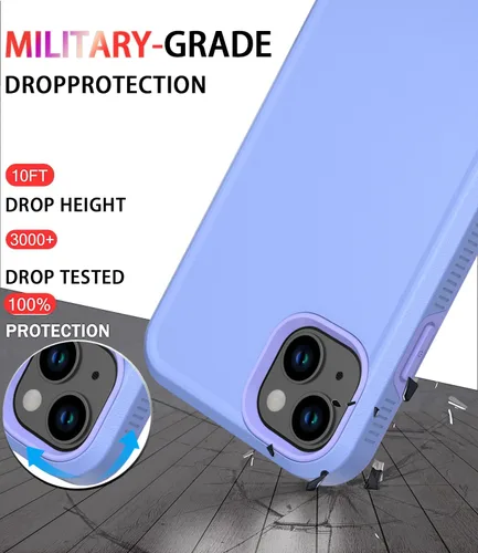 Miniatura 2 de Diverbox Funda para iPhone 14 [a prueba de golpes] [a prueba de caídas] [protector de pantalla de vidrio templado], funda de protección resistente