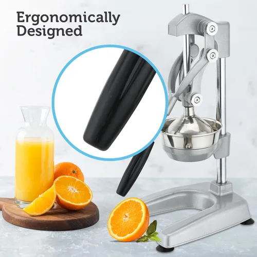Miniatura 4 de Courant Exprimidor de jugo de naranja de acero aleado, resistente, fácil de limpiar, exprimidor profesional de cítricos, exprimidor de prensa manual