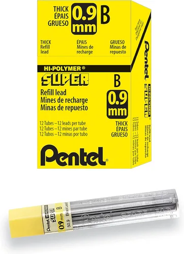 Miniatura 9 de Pentel Hi-Polymer Super Minas de repuesto, Gris