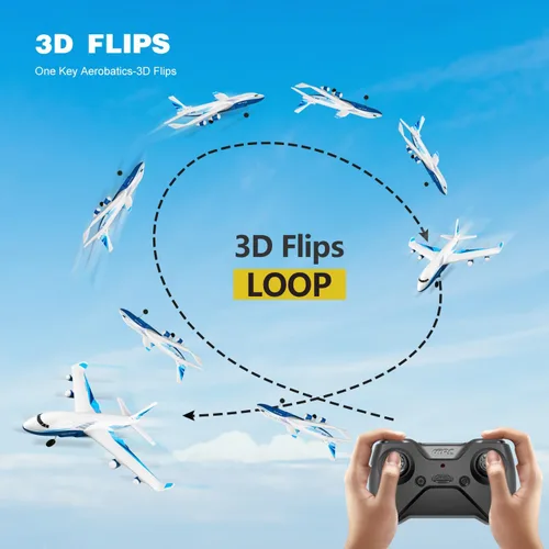 Miniatura 7 de 4DRC Aviones de espuma G2 con control remoto para niños y adultos, aviones RC con 3 baterías para principiantes y adultos, juguetes de avión regalos