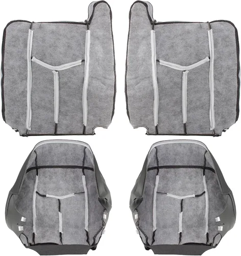 Miniatura 2 de AUTOKAY Cubierta de asiento trasero inclinado inferior y superior del lado del conductor y del pasajero, color gris para Chevy Silverado 1500 2500