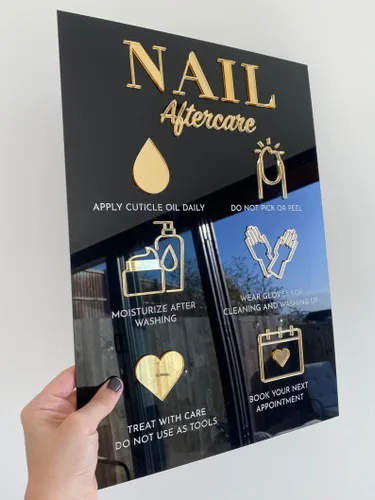 Miniatura 3 de Custom 3D Lash Aftercare Advice Sign Beauty Engraved Acrylic Sign Lash Salon Sign Aesthetics Aftercare Sign Eyelash Care Sign