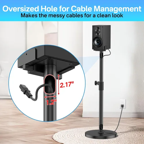 Miniatura 5 de Par de soportes de altavoces de alta resistencia para soportes de altavoces Sony SS-CS5/SS-CS5M2/SS-CS8/SA-Z9R con soportes de barra de sonido