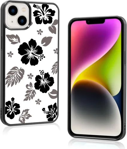Miniatura 42 de Funda para iPhone 8 Plus y iPhone 7 Plus, linda funda Kawaii azul hibisco hawaiano floral estética floral para niñas preppy mujeres