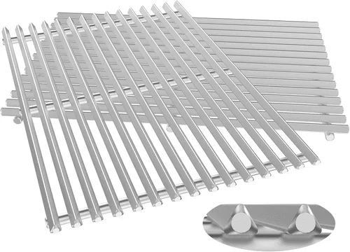 Miniatura 22 de QuliMetal Rejillas de parrilla de 47.6 cm y 9 mm para Weber Genesis II, piezas de parrilla para Weber Genesis II LX 300 Series, Genesis II E y S 310