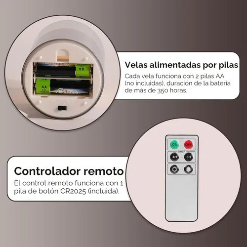 Miniatura 3 de Eywamage Juego de 3 velas LED sin llama de cristal gris ahumado con control remoto, parpadeantes que funcionan