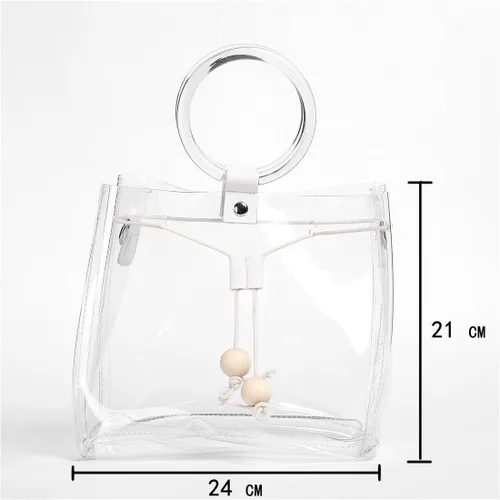 Miniatura 2 de FANCY LOVE - Bolso bandolera para playa con diseño de agua, transparente