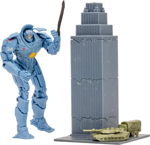 Miniatura 3 de Pacific Rim McFarlane Toys Gipsy Danger (Jaeger) - Figura de 4 pulgadas con cómic