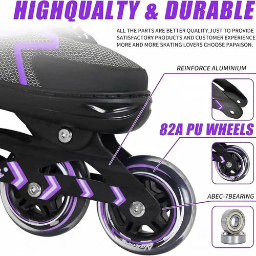 Miniatura 2 de Patines en línea Nattork ajustables para adultos y adolescentes, patines con cuchillas para interior y exterior para niños, principiantes