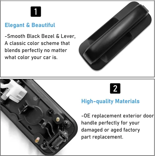 Miniatura 4 de Moonlinks Compatible con manija de puerta exterior del lado del conductor F150 2015-2020, reemplazo de manija de puerta F150 lado trasero izquierdo