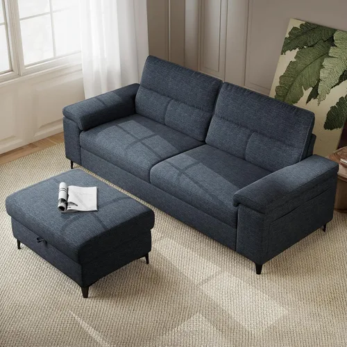 Miniatura 21 de Upvilla Sofá moderno de 71.25 pulgadas para sala de estar, sofás de asiento profundo con cojín de 8 pulgadas, cómodo sofá de amor de felpilla de 2