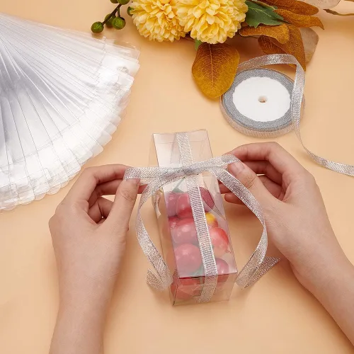 Miniatura 3 de BENECREAT 30 cajas de regalo transparentes de 6 x 2 x 2 pulgadas, cajas de embalaje de regalo para bodas y postres