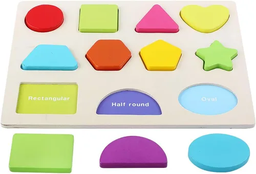 Miniatura 3 de QZMTOY Rompecabezas de madera para niños pequeños, rompecabezas de madera con números, letras y formas para niños pequeños, rompecabezas