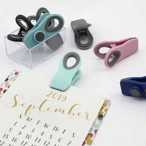 Miniatura 3 de COOK WITH COLOR Clips para bolsas de chips con imán para almacenamiento de alimentos con agarre hermético para bolsas de pan, bolsas de aperitivos