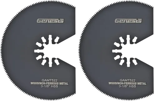 Miniatura 6 de Genesis GAMT522 Universal Quick-Fit 3 1/8" HSS Segmentado Oscilante Multiherramienta de Liberación Rápida Hoja de Sierra