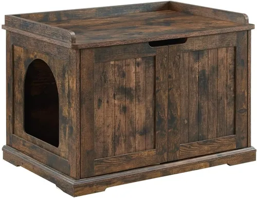 Miniatura 13 de unipaws Muebles Gabinete para Caja de Arena de Gatos, Baño para Gatos, Cubierta de Caja de Arena Oculta, Gabinete para Gato Grande, Cajas de Arena