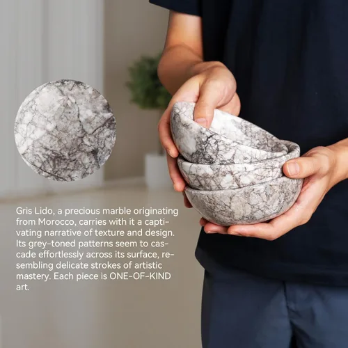 Miniatura 4 de Koville Soporte de incienso de mármol natural, soporte de incienso para palos con 9 agujeros, quemador de incienso hecho a mano, atrapador