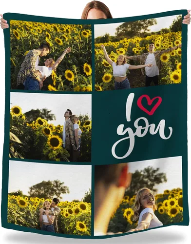 Miniatura 34 de Artsadd Manta personalizada con fotos, nombre, fotos personalizadas, regalos personalizados para adultos, mamá, papá, hija, bebé, mejor amigo
