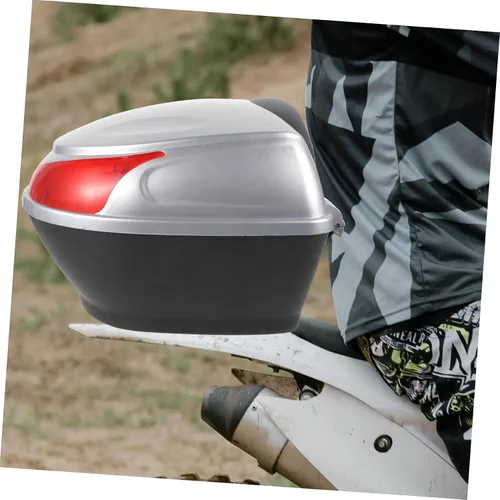 Miniatura 9 de Maletero de la motocicleta del vehículo eléctrico del tronco (plata) de la cerradura del equipaje de almacenamiento de la cola de la motocicleta
