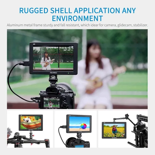 Miniatura 5 de FEELWORLD T7 7 pulgadas IPS 4K HDMI Cámara Monitor de campo Asistencia de video Full HD 1920x1200 carcasa de aluminio sólido DSLR Monitor