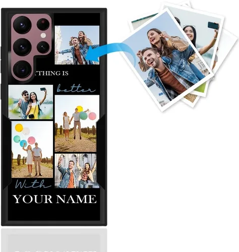 Miniatura 77 de Funda protectora personalizada para Samsung Galaxy S22 Ultra 5G (versión 2022), funda protectora de doble capa resistente con múltiples fotos, a
