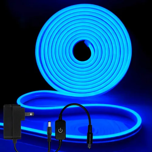 Miniatura 26 de iNextStation RGB Smart IC - Tira de luces LED de neón de 5 V, USB, 16.4 pies 5M, tira de luces de neón flexible, multicolor, IP67, impermeable