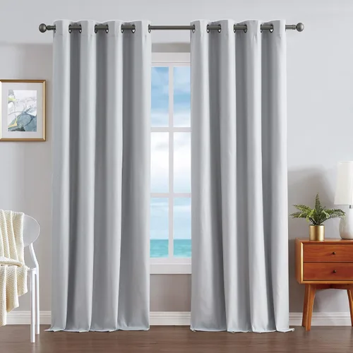 Miniatura 12 de Nautica Cortinas opacas para el hogar, Providence Ultimate Blackout Classics, cortinas térmicas de privacidad para dormitorio o sala de estar, juego