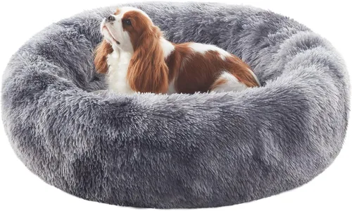 Miniatura 19 de Cama para Perros con Forma de Dona de 45 Pulgadas para Perros Extra Grandes, Cama Redonda Esponjosa Calmante Jumbo para Mascotas con Funda Removible