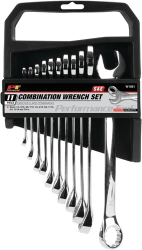 Miniatura 2 de Performance Tool W1069 - Juego de llaves combinadas pulidas SAE/métricas, 22 piezas con rack.