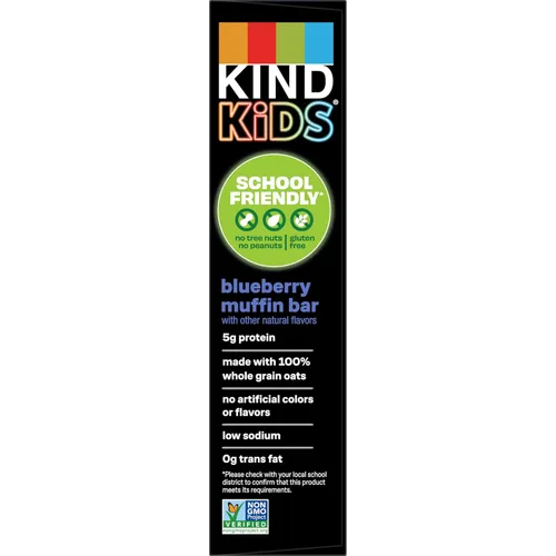 Miniatura 5 de KIND Barras de granola para niños, magdalenas de arándanos, sin gluten, bajas en sodio, bocadillos sin maní y nueces de árbol, 0.18 onzas