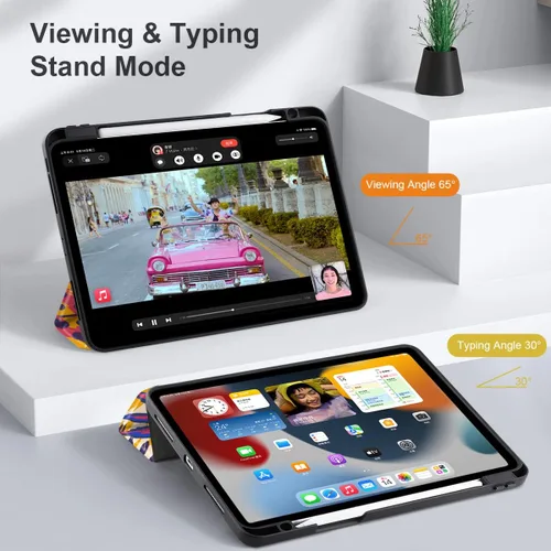 Miniatura 8 de MEEgoodo para iPad Pro M2 12.9 Funda 6ª/5ª/4ª/3ª Generación 2022 2021 2020 2018 con Soporte para Lápiz, Funda para Tablet con Parte Trasera de TPU