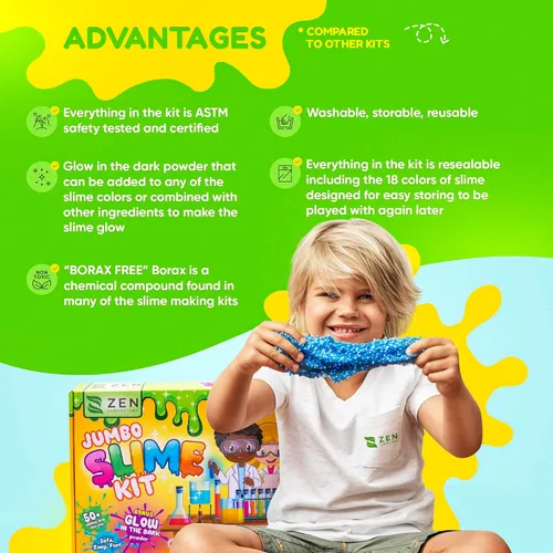 Miniatura 2 de Kit de Slime Definitivo para Niñas de 10-12 Juguetes Perfectos para Niñas de 7-12 Años Kit Completo de Fabricación de Slime DIY para Niños