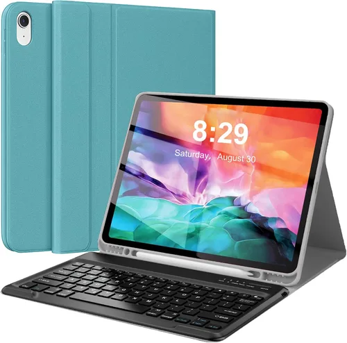 Miniatura 16 de Funda con teclado para iPad Pro de 12.9 pulgadas (Modelo antiguo) 2015 1ª / 2017 2ª generación - Teclado inalámbrico Bluetooth recargable Azul oscuro