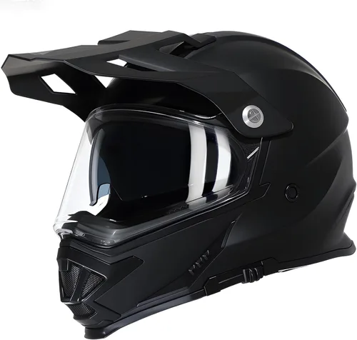 Miniatura 9 de TRIANGLE - Casco de motocicleta para deportes duales, casco para bicicleta todoterreno, ATV, casco de cara completa para adultos, hombres, con Gris