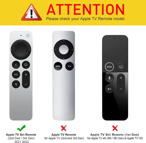 Miniatura 2 de Fintie Funda protectora 2 en 1 para Apple TV Siri Remote y AirTag 2021 2022, ligera, antideslizante, a prueba de golpes, para control remoto Apple