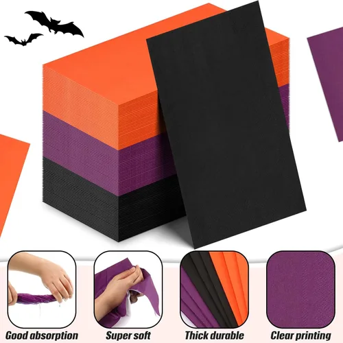 Miniatura 2 de Qilery Juneteenth - 120 servilletas de papel desechables para invitados de cóctel para fiestas afroamericanas, toallas de mano, decoración de Morado